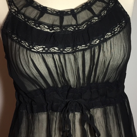 A•B•S Collection Black Sheer Blouse - Picture 2 of 8